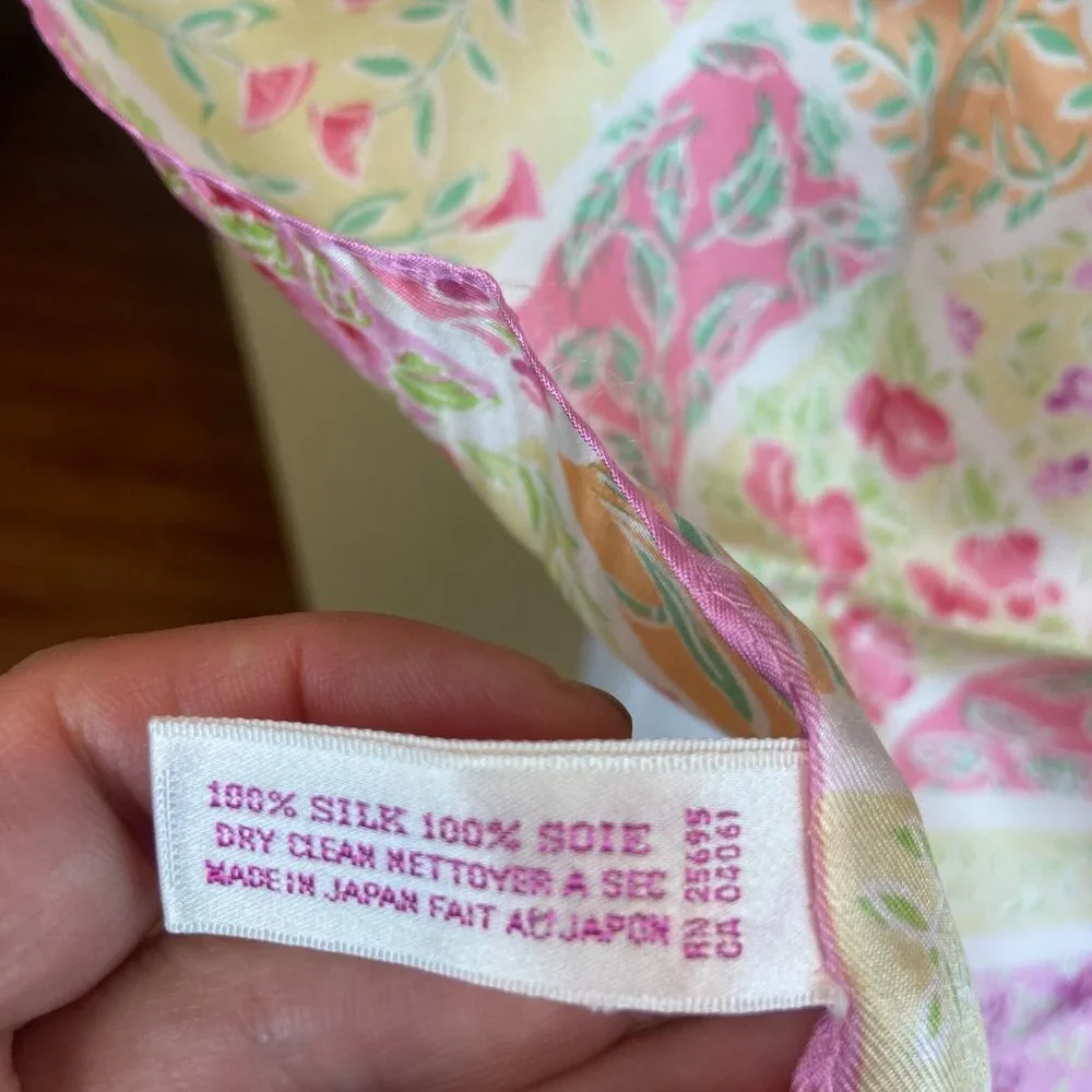 NWOT Acute 100% silk Scarf  Made in Japan